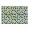 thumbnail image 1 of Geometric Cutting Board, Line Art with Circle Triangles and Chevron Zigzags Vintage Art Print, Decorative Tempered Glass Cutting and Serving Board, Small Size, Yellow Black White, by Ambesonne, 1 of 1