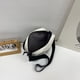 thumbnail image 3 of Bolso bandolera informal para hombre y mujer con bolsillo con insignia transparente, Bolso cruzado liso de nailon, 3 of 9