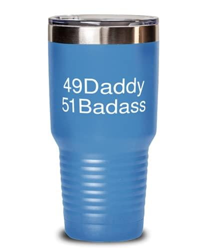 49 Stepdad 51 Badass 30oz Tumbler Inappropriate Stainless Steel Tumbler For Dad Stepdad Present From Son