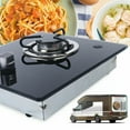 RV Gas Cooktop LPG Single Burner Gas Stove Hob with Tempered Glass Knob