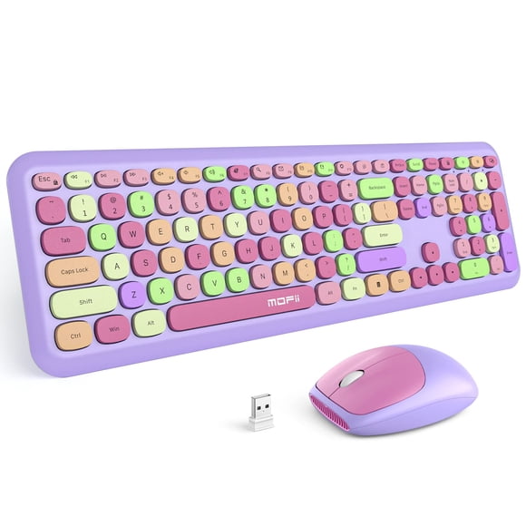 Mofii Combo De Teclado Y Mouse Inalámbricos 2.4G Juego De Teclado Y Mouse Ergonómicos, Delgados E Inalámbricos Silenciosos De Tamaño Completo Para Computadora Portátil, Computadora De Escritorio, Macb