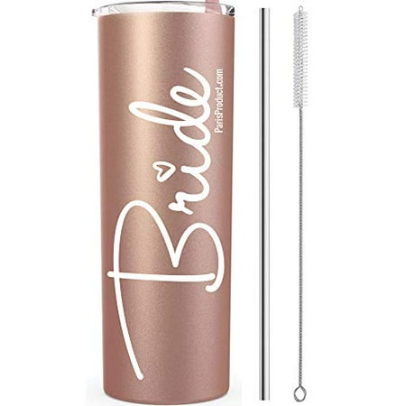 

Bride Tumbler 20 oz Perfect for Wedding Gifts Wedding Decorations Bachelorette Party Decorations Bridal Shower Gifts Bachelorette Party Decorations Wine Tumbler Bride Gifts Groom (Rose