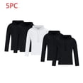 thumbnail image 2 of YLSDY Men's Basic Solid Hoodies Pack of 5, Drawstring Casual Long Sleeve Tops Pullover Hooded Sweatshirt with Pocket White L, 2 of 8