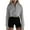 Gray, variant on GigrtiJin Zip up Hoodies for Women Spring Cropped Long Sleeve Sweatshirts Jacket Trendy Solid Color Crop Tops