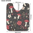 thumbnail image 5 of Coolnut Mushrooms Flower High Absorbent U-Shaped Contour Toilet Rugs Machine Washable,24"x20", 5 of 7
