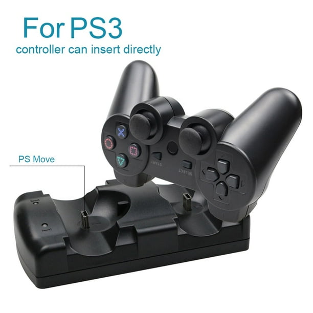 Chargeur de manette pour PS4, station de charge à double chargeur, station  de charge double contrôleur/port de charge PS Move, pour télécommandes Play