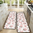 thumbnail image 4 of Kitchen Rugs Sets Of 2,White Cow Strawberry Pattern Anti Fatigue Kitchen Mat Rugs Non Slip Washable,Decorative Kitchen Floor Mats for Kitchen,Sink,Laundry,17"x47"+17"x47", 4 of 5