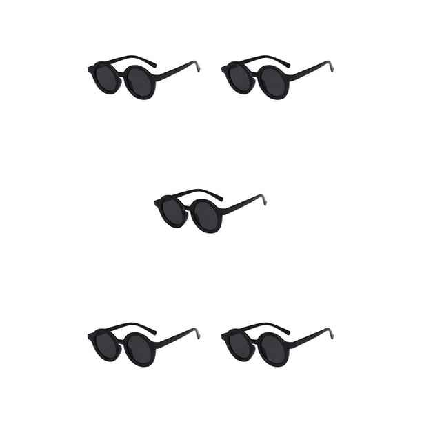 Qarigey Gafas de sol redondas para niños Gafas para bebés Ropa facial Accesorios para protección de ojos Negro brillante Gris Type2 NO2
