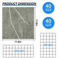 thumbnail image 3 of 40 Sheet Vinyl Flooring 12x12 Peel and Stick Floor Tile Waterproof Grey Marble Vinyl Floor Tiles Clearance Self Adhesive Floor Tiles Sticky Laminate Flooring for Bathroom Kitchen Basement RV, 3 of 12