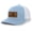 Columbia Blue/White, variant on Chasing Tail Fish Laser Engraved Leather Mens Trucker Hat Baseball Cap, Columbia Blue/White