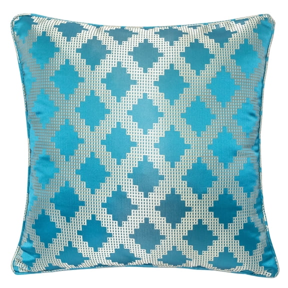 Emelyn Green Geometric Polyester 20 in. x 20 in. Throw Pillow