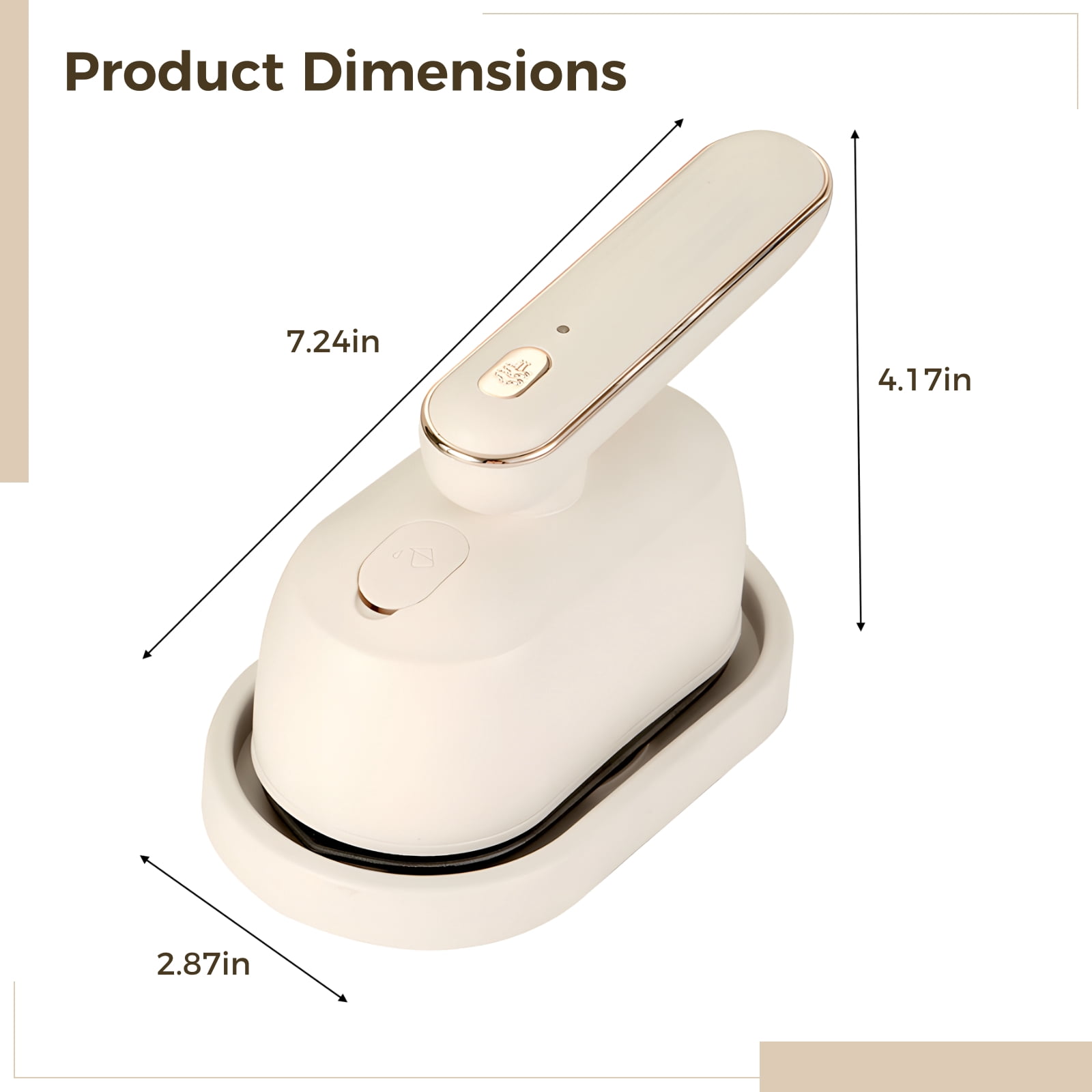 Mini Steam Iron for Clothes, Foldable Handheld Steamer with 1000W Power, 70 ml Water Tank, 15 g/min Steam Output, Compact Travel Garment Steamer for All Fabrics