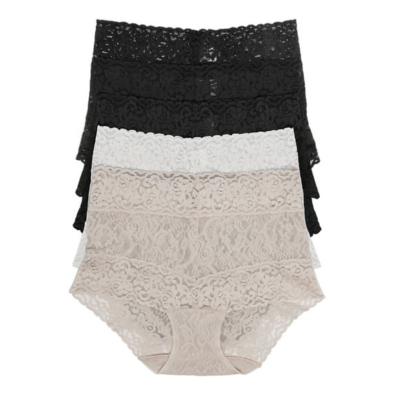 Felina | Signature Stretchy Lace Hi-Waisted Boyleg Panty 5-Pack