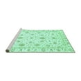 thumbnail image 2 of Ahgly Company Machine Washable Indoor Square Oriental Turquoise Blue Traditional Area Rugs, 7' Square, 2 of 4