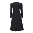 thumbnail image 2 of OBEEII Sweater Dresses for Women 2024 Fashion Black Knitted Maxi Dresses Belted Dresses Casual Dress, 2 of 9
