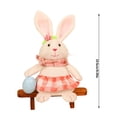 thumbnail image 3 of Easter Bunny in Dress Holding Egg Ornament, Easter Decoration Bunny Figurine - Cute Rabbit Ornament, Spring Holiday Home Decor, Adorable Rabbit Statue for Easter Basket & Tabletop, 3 of 6