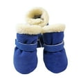 thumbnail image 2 of KYAIGUO Warm Winter Little Pet Dog Shoes Fleece Snow Booties Snow Small Dog Boots Pet Antiskid Dog Shoes for Small Dogs Anti-Slip Sole Paw Protectors, 2 of 9