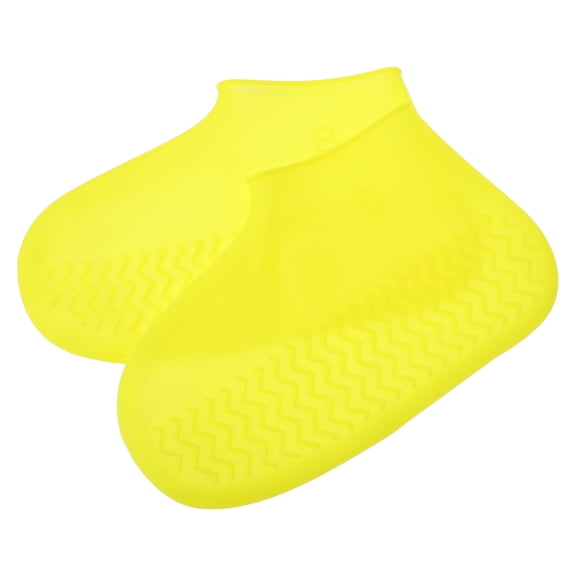 BESTOYARD Yellow Rain Shoes Cover Silicone Shoe Protector for Outdoor Use