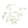 thumbnail image 4 of (2 pack) Cousin DIY Metal Jewelry Toggle Clasps with Crimp Beads, 11 Sets, 44 Pieces, Gold Finish, 4 of 10