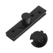 MUSEYA 2Pcs Heavy Duty Hidden Centre Shaft Pivot Hinges Black Stainless Steel Door Hardware for Wooden Doors