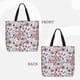 thumbnail image 2 of Easygdp Abstract Floral Bolsa Tote para Mujer, Bolso de Hombro para Trabajo, Playa, Viajes, Compras y Supermercado, 2 of 7