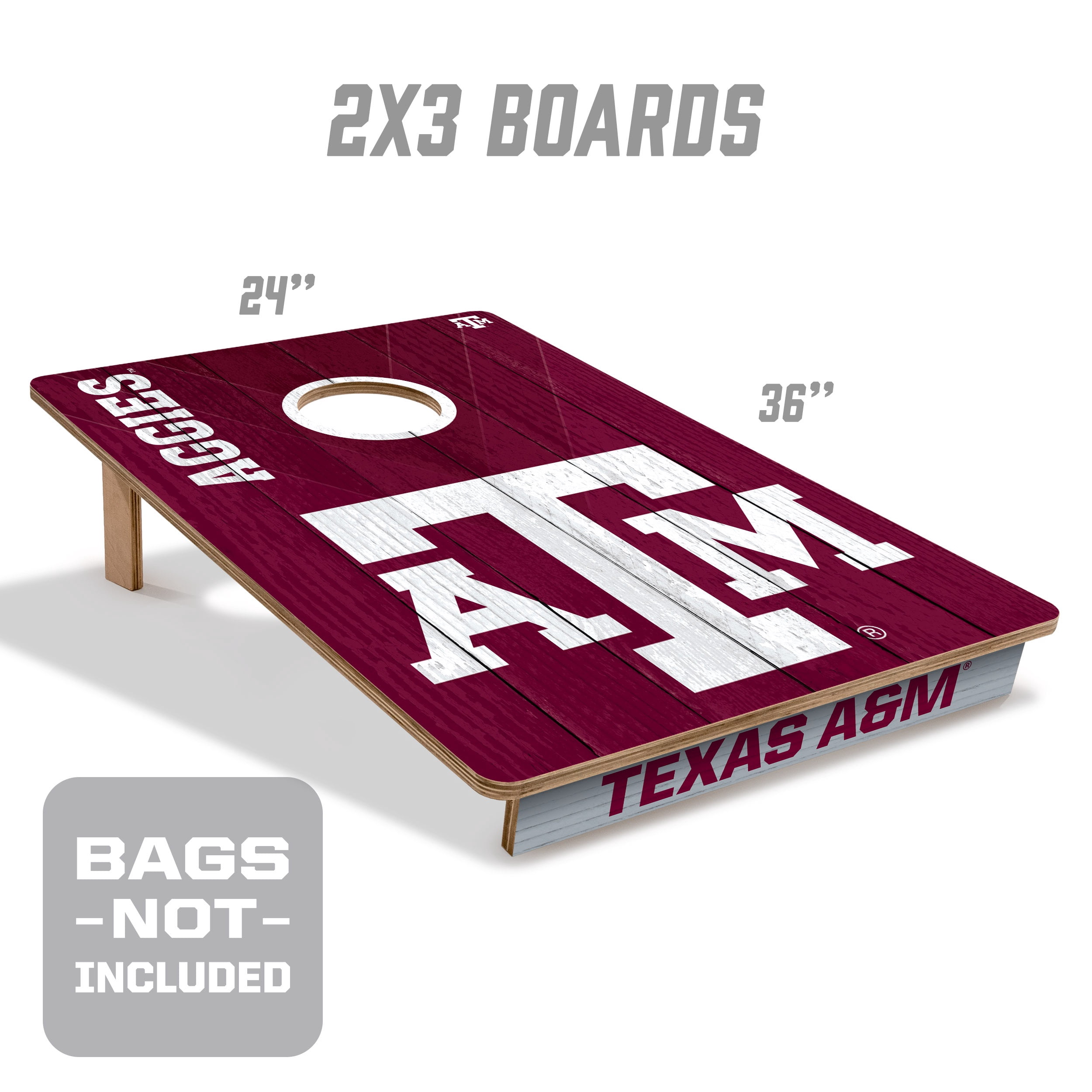 YouTheFan NCAA Texas A&M Aggies 2' x 3' Cornhole Game No Bags