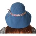 thumbnail image 3 of Sombrero para el sol para mujer, protección solar Upf50+, sombrero de cúpula de playa plegable de verano, gorra de ala ancha para exteriores (1 pieza, azul) TUNC Sencillez, 3 of 5