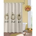 thumbnail image 2 of White Pumpkin Shower Curtain Set ，Waterproof Fabric Shower Curtains Watercolor Thanksgiving Shower Curtains for Bathroom,Bathroom Decor 48"x72", 2 of 7