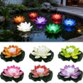 thumbnail image 3 of Floating Pool Light, Flower Pond Led Light with Color Changing, Loating Lamp Battery Operated Lily Pad Flower, Foam Flowers Ornanment for Pond Decor, 3 of 9