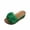 Green, variant on WRKEKC Womens Sandals Solid Color Flower Decor Peep Toe Elevated Wedge Slides Casual Summer Thick Sole Footwear
