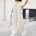 thumbnail image 2 of Pantalón de pierna recta para mujer pantalón de tubo recto cómodo pantalones largos informales ropa de calle, 2 of 6