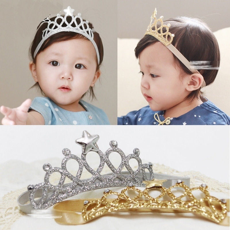 Baby Girl Boy Birthday Crown Flower Tiara Headband Party Hair Bands Accessories 