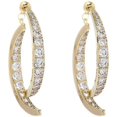 thumbnail image 5 of Cross Curved Earrings for Women Zircon Glitter Earrings Birthday Valentine's Day Jewelry Gift, 5 of 5