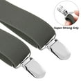 thumbnail image 2 of Buyless Fashion Adjustable Suspenders for Kids - 26" Elastic  Straps  1" - Leather Y Shape Back - 5151 - Charcoal-Gray, 2 of 7