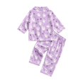 thumbnail image 4 of WOYY Halloween Girls Pajamas Ghost Long Sleeve Button Down Shirt and Pants PJs, Sizes 3-14, 4 of 4