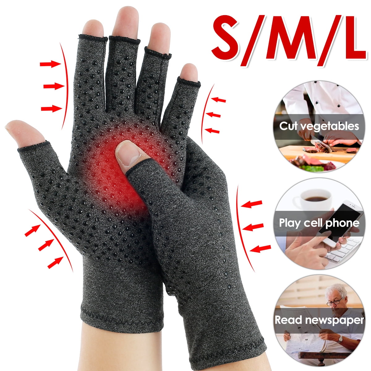 Willstar Arthritis Compression Gloves, Relieve Arthritis, Rheumatoid, Osteoarthritis, Carpal