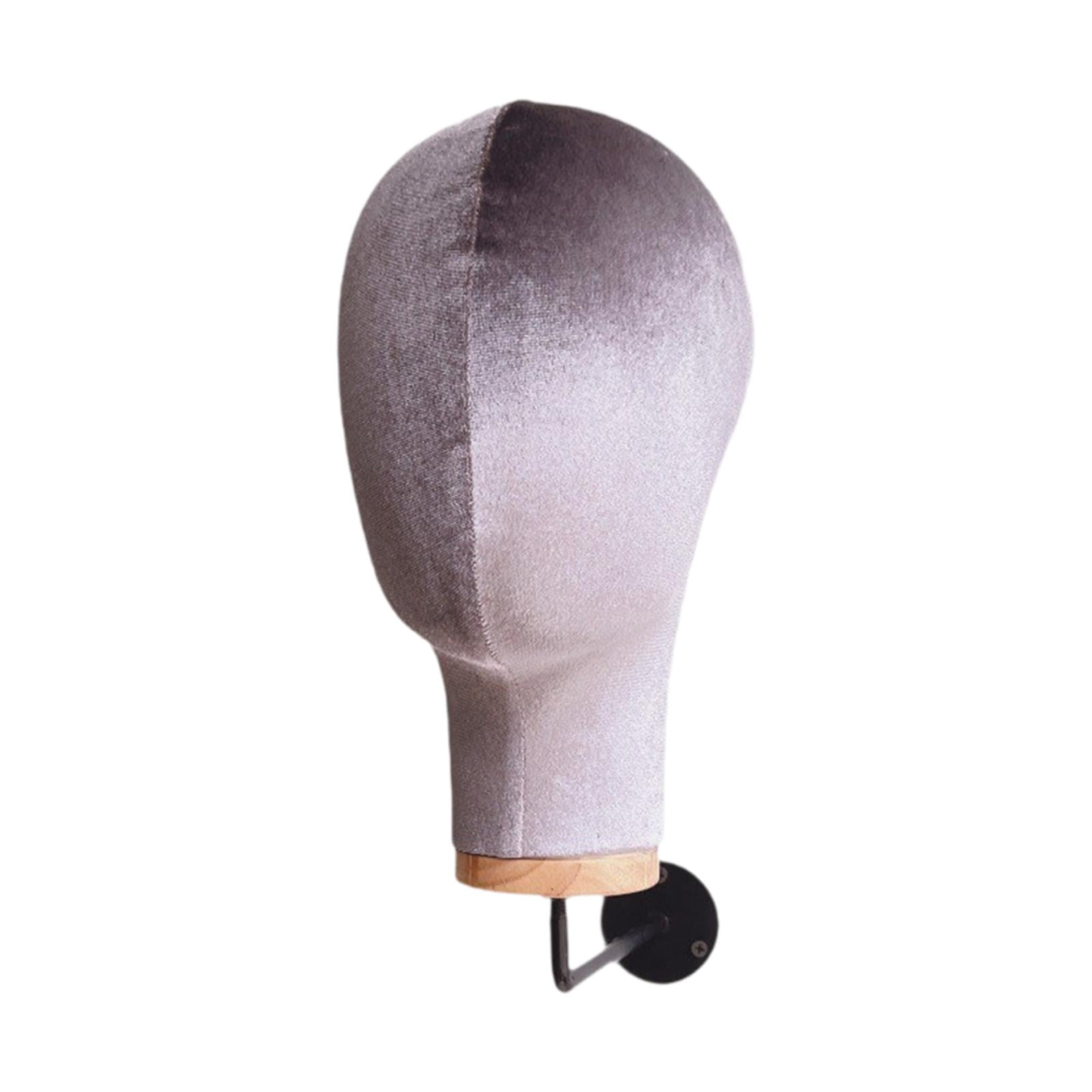 Serenable Mannequin Head, Wall Mount Stand Sturdy Wall Hat Rack, Fashion Lightweight Manikin Head Holder for Home Shopping Mall Gray