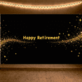 thumbnail image 6 of Black Background Happy Retirement Banner with Golden Star and Sparkle Elements Party Decoration Retirement Party Supplies Photography Props Backdrop Decorations, 6 of 8