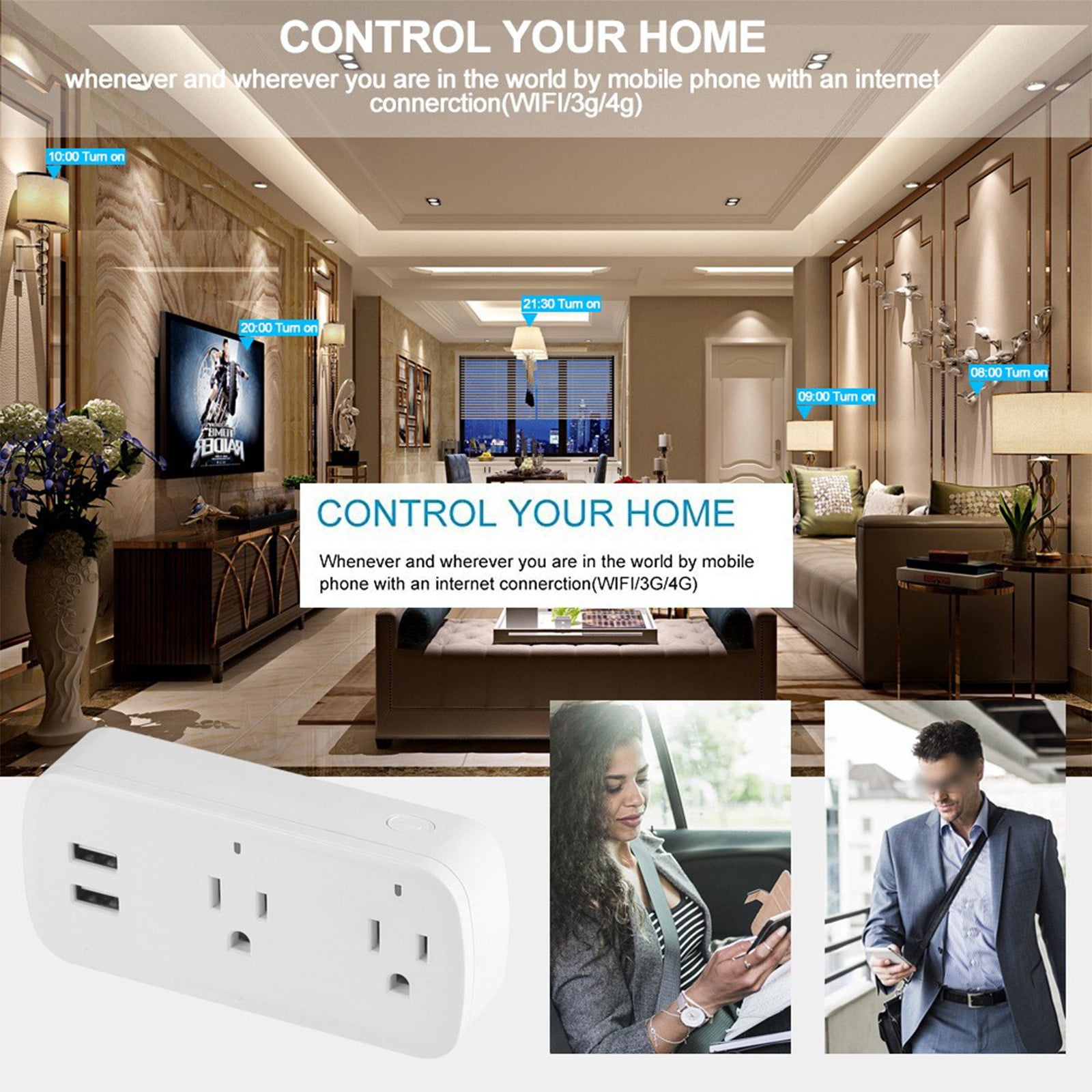 Smart WIFI Plug/Timer Compatible with Alexa and Google Home – Smart on  Lighting