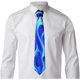 thumbnail image 5 of Corbatas textiles de lujo para hombre, de poliéster, llama azul, fuego, delgadas, a la moda, largas, formales, informales, para boda, 5 of 5