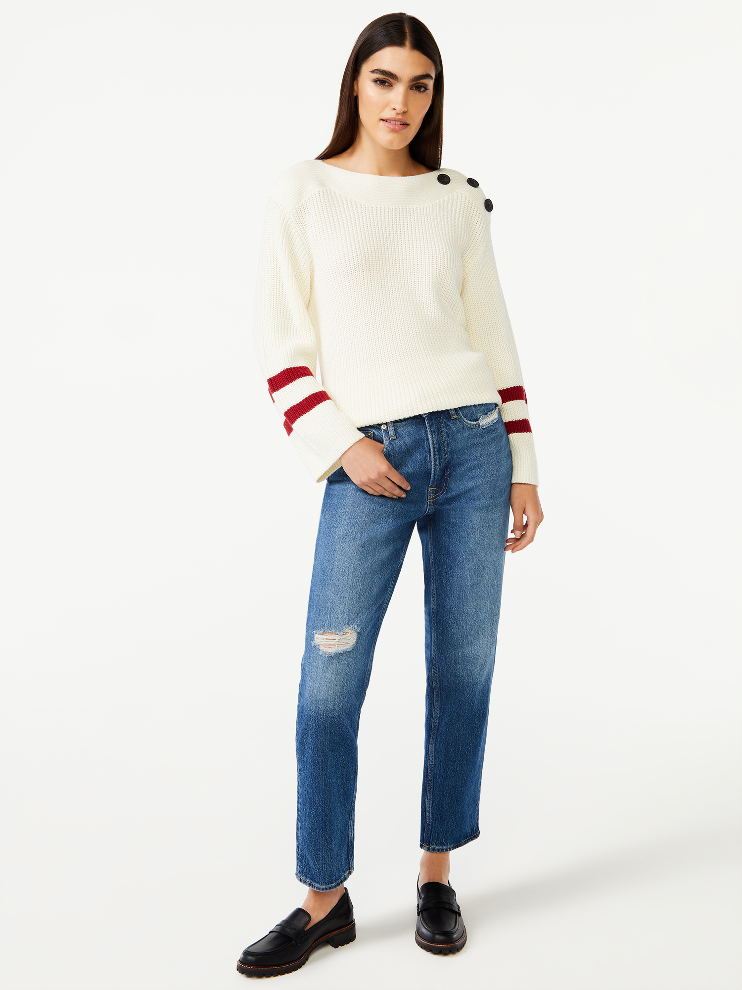 Free Assembly Women’s Button Shoulder Sweater - image 2 of 6