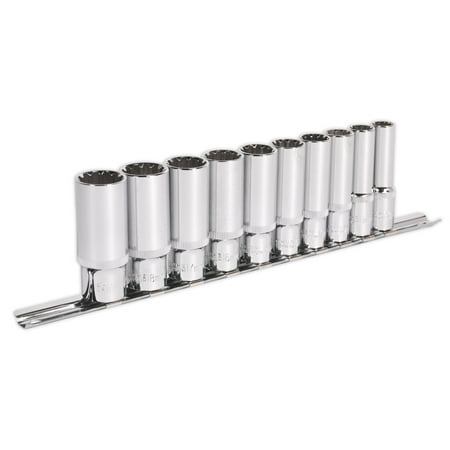 

Sealey Ak69910D Socket Set 10Pc Deep 3/8Sq Drive Total Drive
