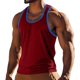 thumbnail image 2 of Camiseta sin mangas de cuello redondo para hombre, camisetas sin mangas de verano para deportes casuales, camisetas de verano para hombre con bloques de color base, camisetas sin mangas de cuello redo, 2 of 6