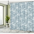thumbnail image 4 of Ambesonne Botanic Shower Curtain, Floral Pattern Spring Leaf, 69"Wx84"L, Blue Grey, 4 of 4