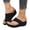 Black, variant on Women's Wedge Bunion Sandals Platform Slipper Comfortable Soft High Heel Wedge Flip-Flop Light Weight Ladies Shoes Leopard Print 9 Wide