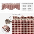 thumbnail image 6 of Country Star Plaid Tie Up Valance Curtains for Windows, Kitchen Curtains Window Treatments, Retro Red American Farm Barn Berry Short Window Shades Valances for Bedroom Bathroom Cafe 42"x12", 6 of 8