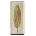 thumbnail image 1 of Golden Leaf Art Brown Background with Golden Frame, 1 of 2