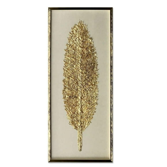 Art de la feuille d'or sur fond marron avec cadre doré