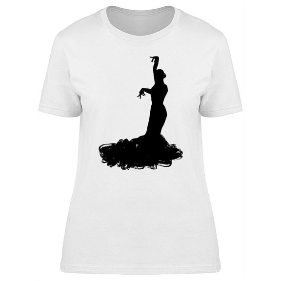 Woman In Long Dress Design T-Shirt Women -Image by Shutterstock, Female Large