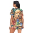 thumbnail image 2 of Women Pajama Sets Short Sleeve Sweatshirts Puppy with Christmas Gifts Casual Tops and Shorts, 2 of 7